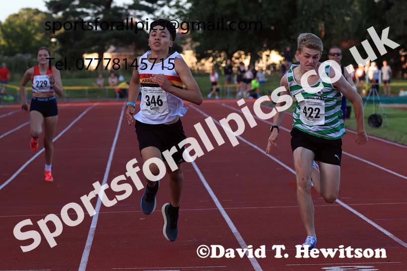200 metres, 2024 NEGP 6, Monkton Stadium,  Wednesday, August 14th.  Photo: David T. Hewitson/Sports for All Pics